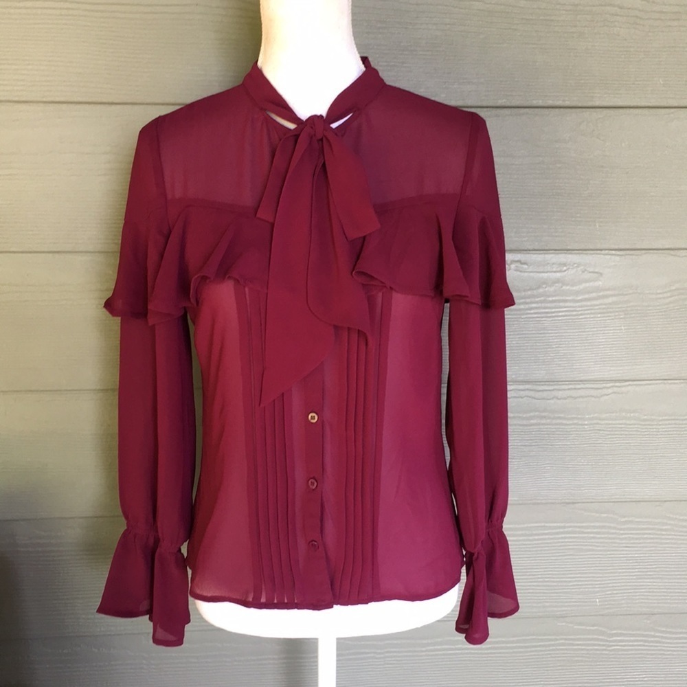 Flying Tomato Button Down Blouse